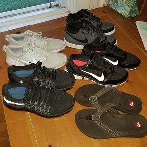 LOT Of Nike Sneakers SZ. 8+8½,1pr.Sandels quikSlvr